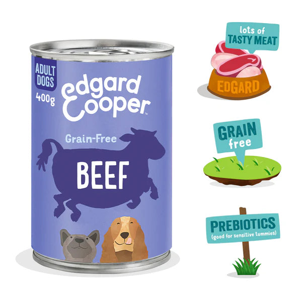 Edgar Cooper Lata paté cremoso Vaca para cães adultos 400g
