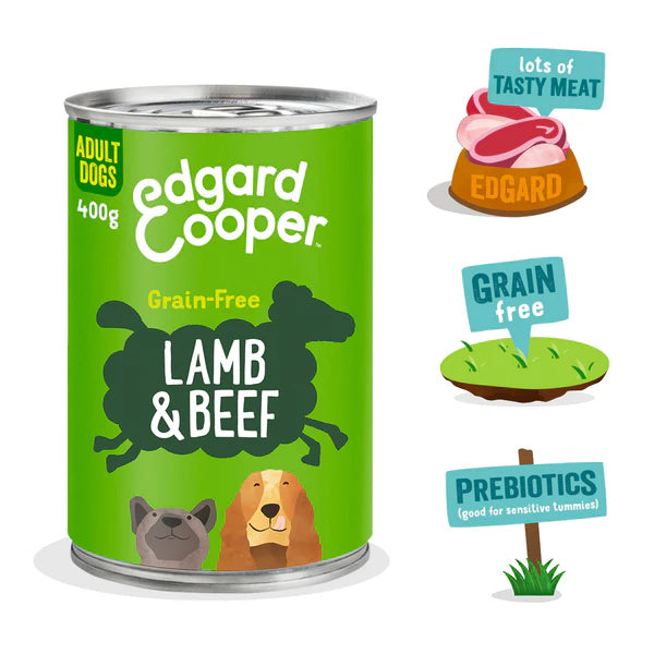 Edgar Cooper Lata paté cremoso Cordeiro & Vaca para cães adultos 400 g