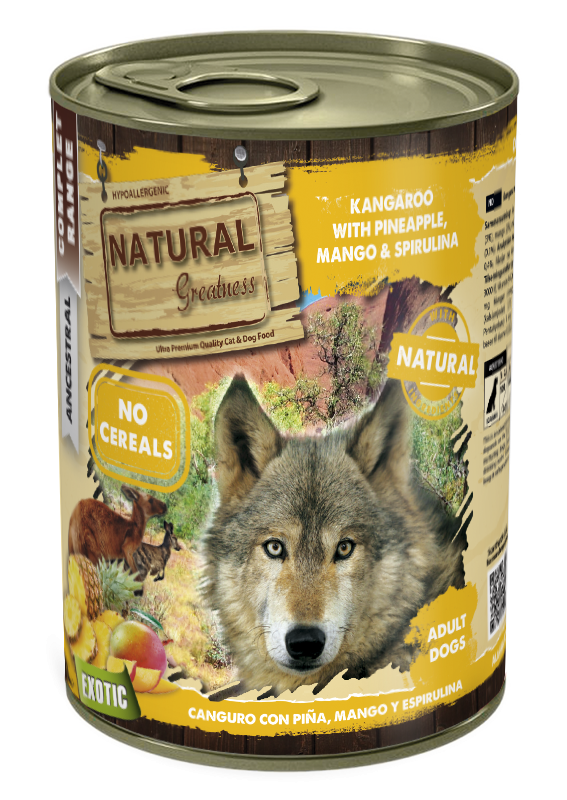 Natural Greatness Canguru Com Ananás, Manga e Spirulina 400Gr