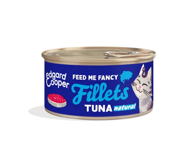 Edgard & Cooper Fillets Atum ao natural em caldo nutritivo para gatos