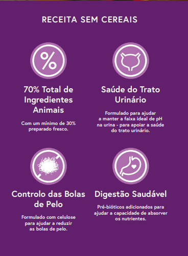 Ração Gato Adulto Esterilizado. Peixe Branco com Caviar de Arenque.