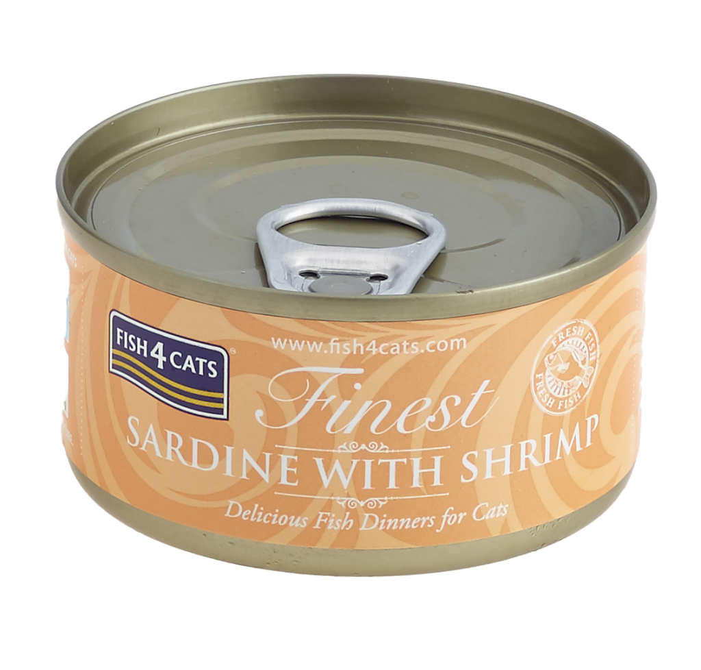 Fish4Cats Sardinha mais fina com camarão 70g