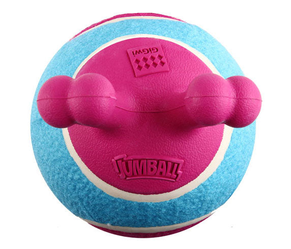Jumball Bola Ténis Pega em Borracha Rosa/Azul