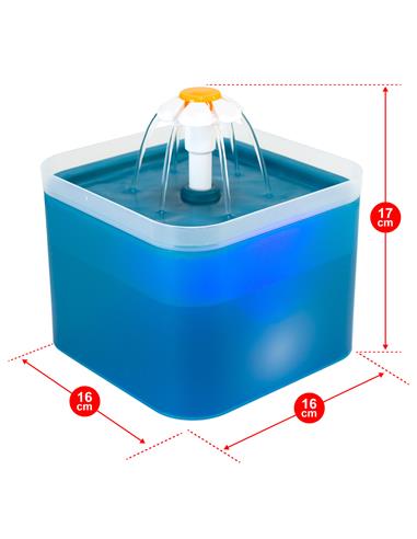 Fonte para Gato/Cão - Com luz Led e filtro de carvão ativado - 2 Litros
