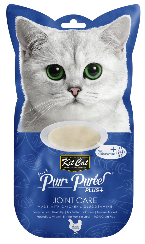 Kit Cat Purr Puree Plus+ Chicken & Glucosamine (Joint Care) 4x15 g