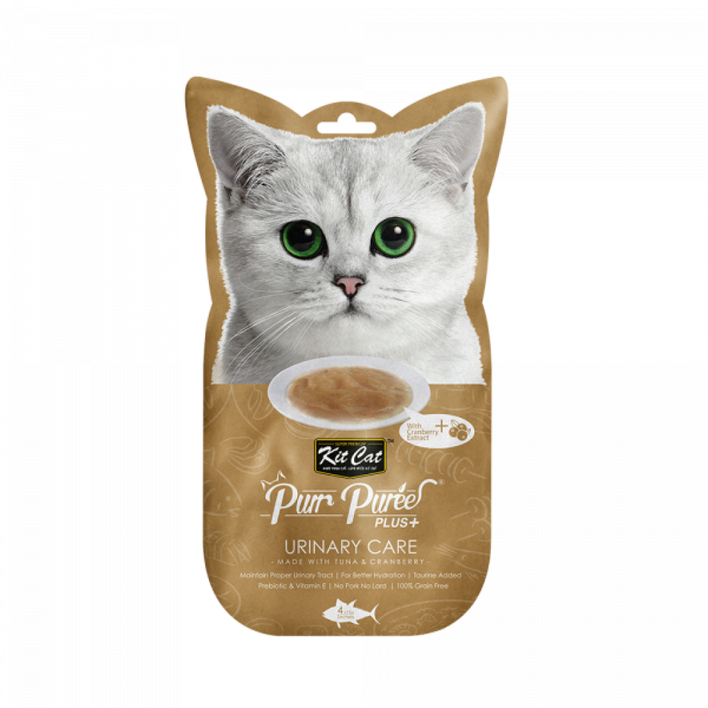 Kit Cat Purr Puree Plus+ Tuna & Cranberry (Urinary Care) 4 x 15 g