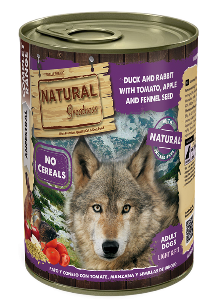Natural Greatness Duck & Rabbit Tomato Apple & Fennel Seed 400 g