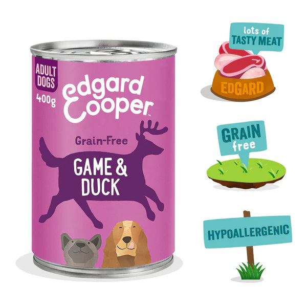 Edgar Cooper Lata paté cremoso Veado & Pato para cães adultos 400 g
