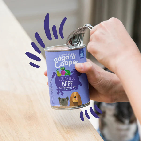 Edgar Cooper Lata paté cremoso Vaca para cães adultos 400g