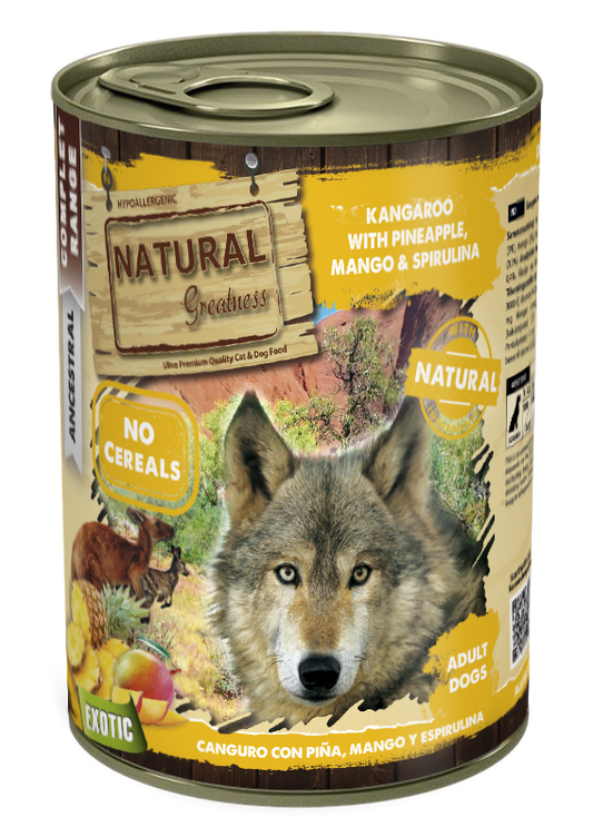 Natural Greatness Canguru Com Ananás, Manga e Spirulina 400Gr