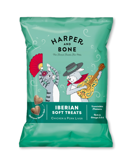 Harper And Bone para Cães e Gatos Soft Treats Ibérico Frango e Porco