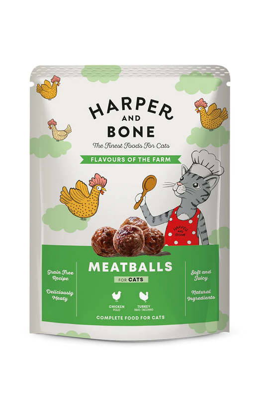 Harper & Bone Almõndegas para Gatos Sabores da Fazenda