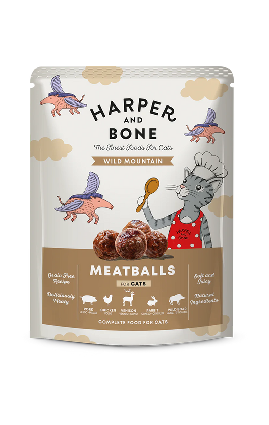 Harper & Bone Almõndegas para Gatos Montanha Selvagem