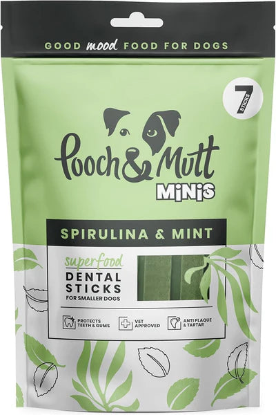 Sticks Dental SUPERFOOD MINI - Spirulina & Hortelã - (Ação Dupla: Dental & Imunidade)