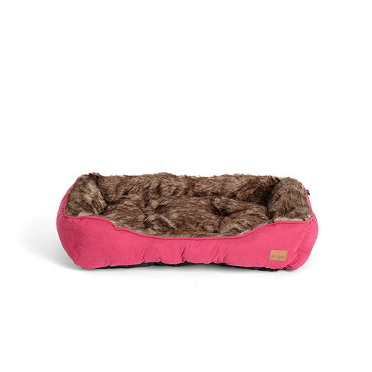 Cama Agui Furry Bed - BURGUNDY RED
