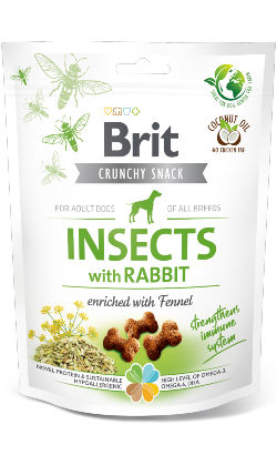 Brit Care Dog Crunchy Cracker Insects with Rabbit Enriched with Fennel | 200 g