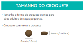 Ração Cão Adulto Raça Pequena. Borrego com batata doce e menta.