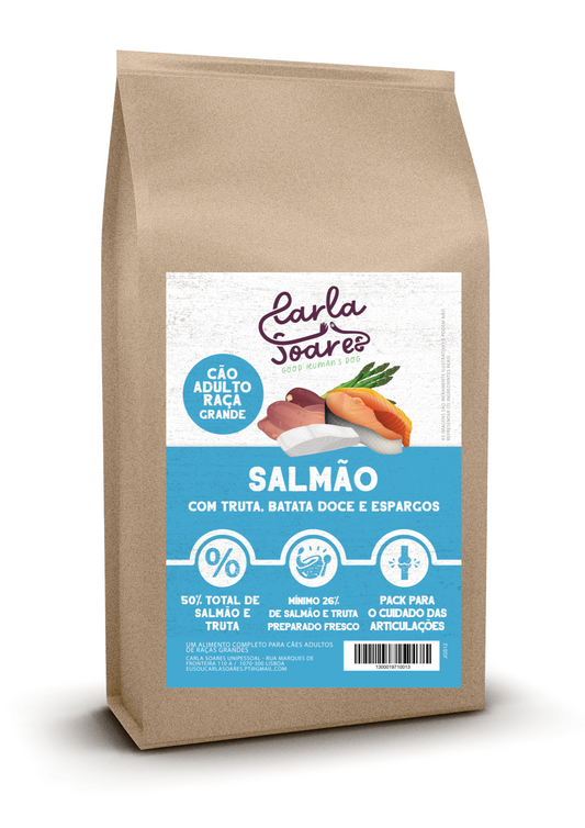 Ração Cão Adulto - Raça Grande Salmão com Truta, Batata Doce e Espargos