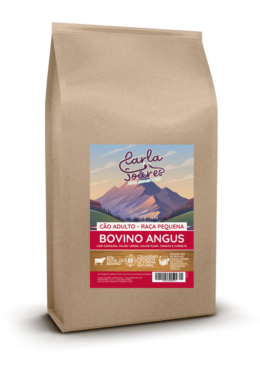 Ração Cão Adulto - Raça Pequena Bovino Angus com Cenoura, Feijão Verde,  Couve-Flor, Tomate e Curgete