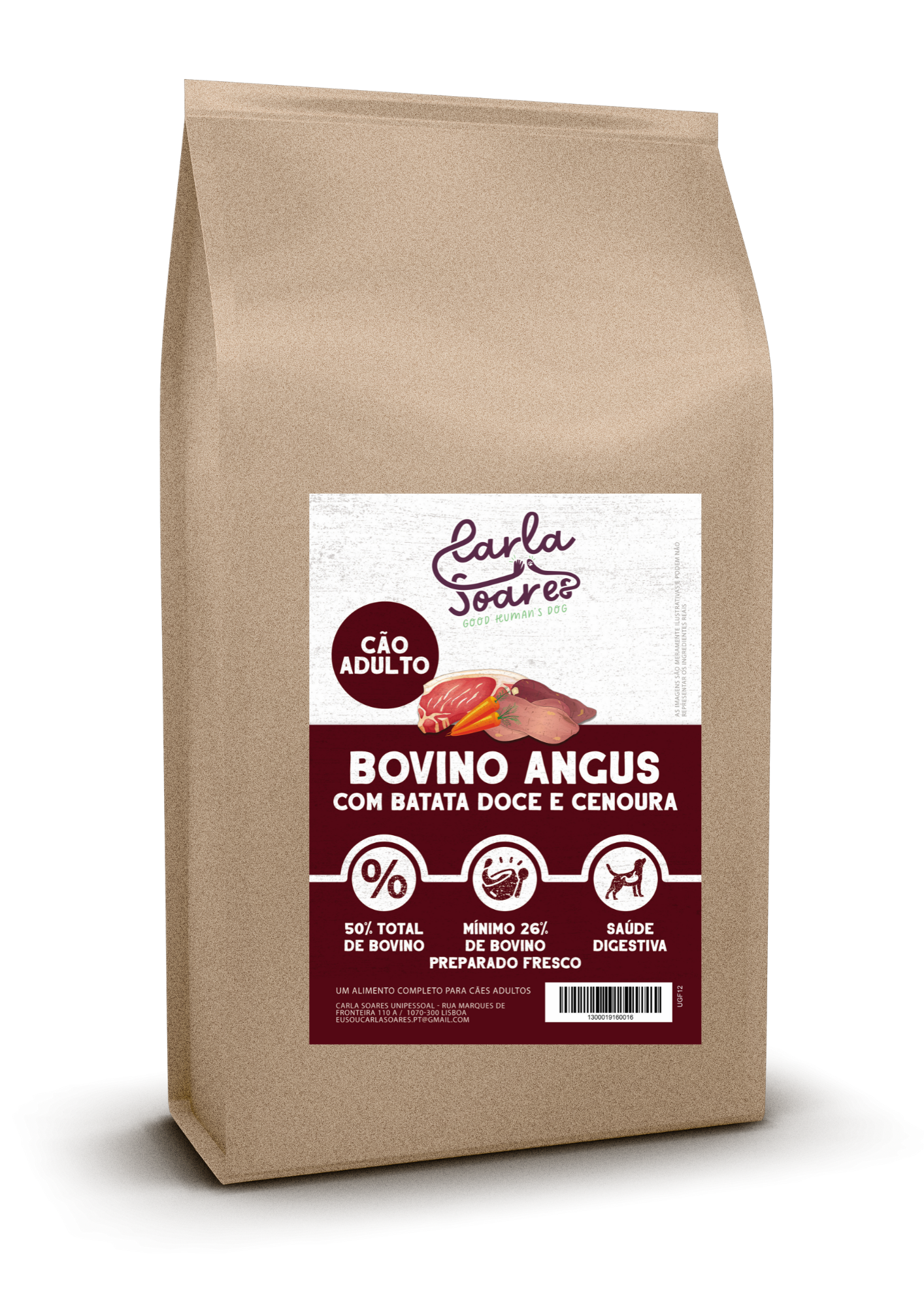 Ração Cão Adulto Bovino Angus com Batata Doce e Cenoura