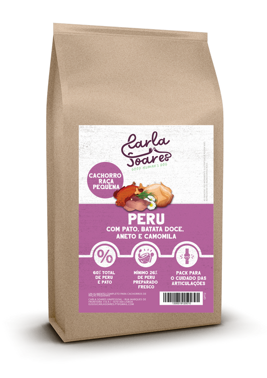 Ração Cão Cahorro Raça Pequena - Peru com Pato, Batata Doce, Aneto e Camomila