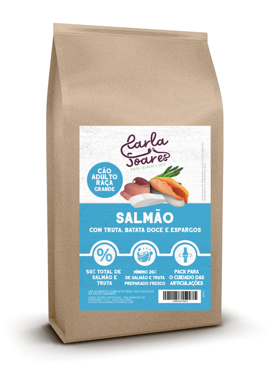 Ração Cão Cachorro Raça Grande Salmão com Batata Doce e Legumes