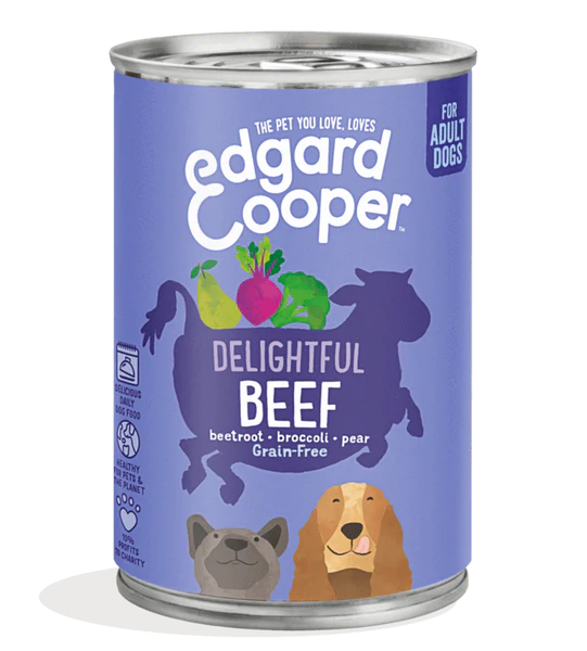 Edgar Cooper Lata paté cremoso Vaca para cães adultos 400g