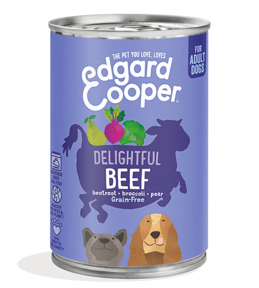 Edgar Cooper Lata paté cremoso Vaca para cães adultos 400g