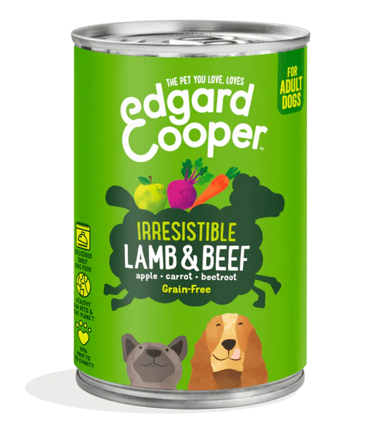 Edgar Cooper Lata paté cremoso Cordeiro & Vaca para cães adultos 400 g