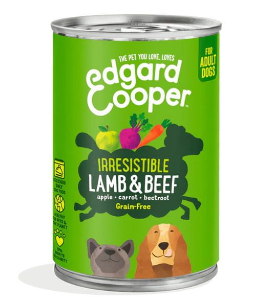 Edgar Cooper Lata paté cremoso Cordeiro & Vaca para cães adultos 400 g