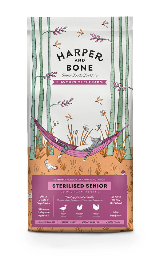 Harper & Bone Ração Gato Senior Esterilizado Sabores Da Fazenda