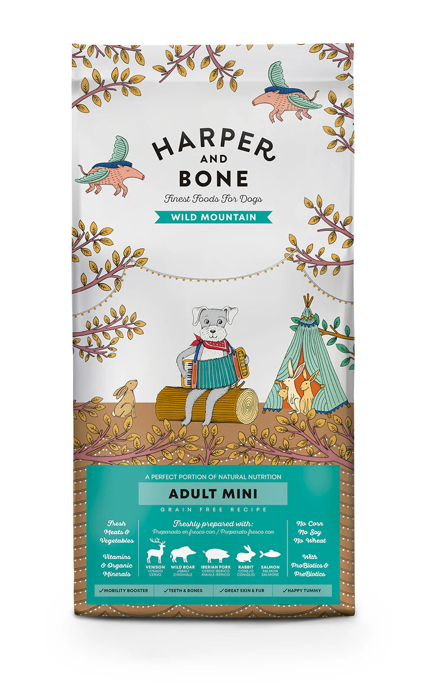 Harper & Bone Ração Cão Adulto Mini / Montanha selvagem