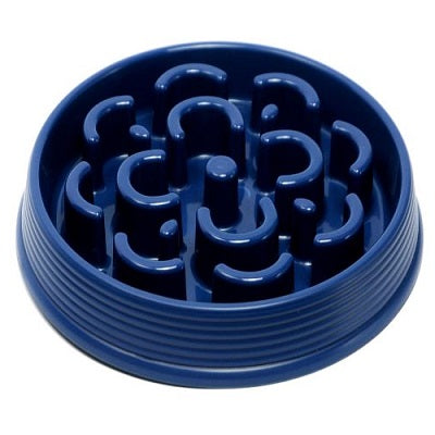 Comedouro de Alimentação Lenta Chow Azul