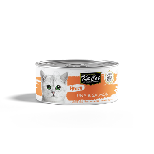 Kit Cat Gravy Enlatado (Atum E Salmão)