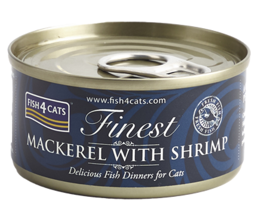 Fish4Cats Finest Mackerel With Shrimp 70 g