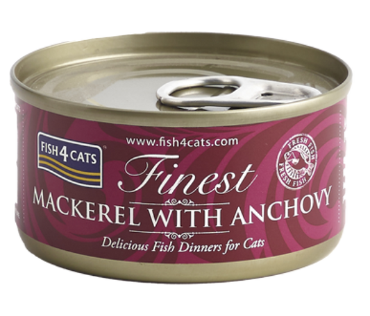 Fish4Cats Finest Mackerel With Anchovy 70 g