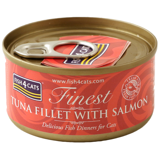 Fish4Cats Filé de Atum Mais Fino Com Salmão 70g