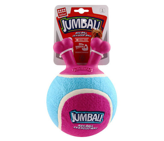 Jumball Bola Ténis Pega em Borracha Rosa/Azul