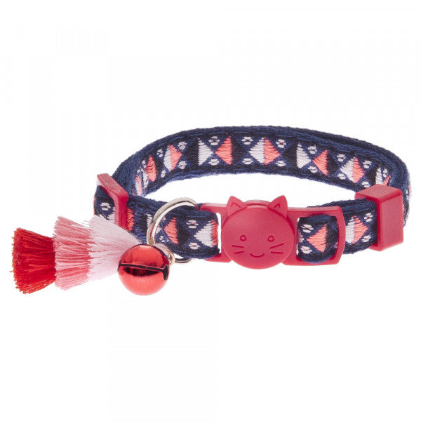 Ferribiella - Coleira Bohemian Para Gatos Vermelha