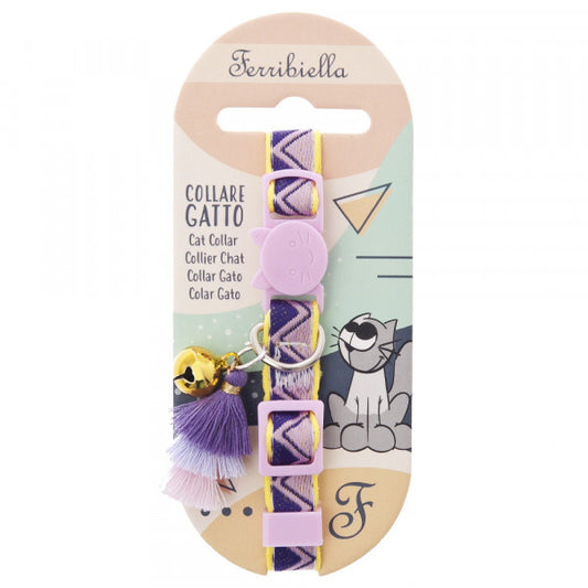 Ferribiella - Coleira Bohemian Para Gatos Rosa