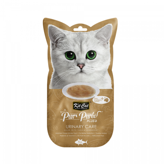 Kit Cat Purr Puree Plus+ Tuna & Cranberry (Urinary Care) 4 x 15 g