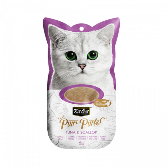 Kit Cat Purr Puree Tuna & Scallop 4 x 15 g