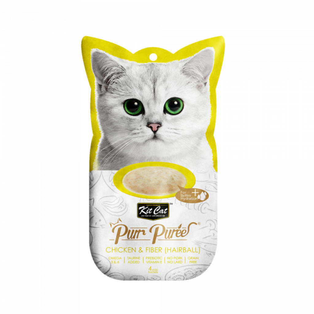 Kit Cat Purr Puree Chicken & Fiber 4 x 15 g