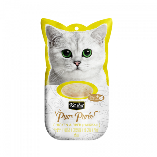 Kit Cat Purr Puree Chicken & Fiber 4 x 15 g