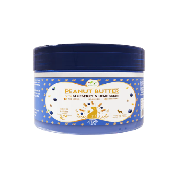 Pawfect - Peanut Butter 100% Natural com Mirtilos & Sementes Cânhamo