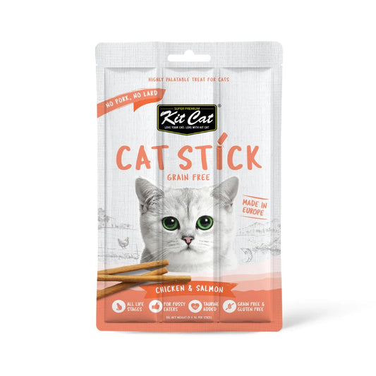 Kitcat Cat Stick 15g - Frango com Salmão e Abóbora